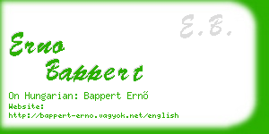 erno bappert business card